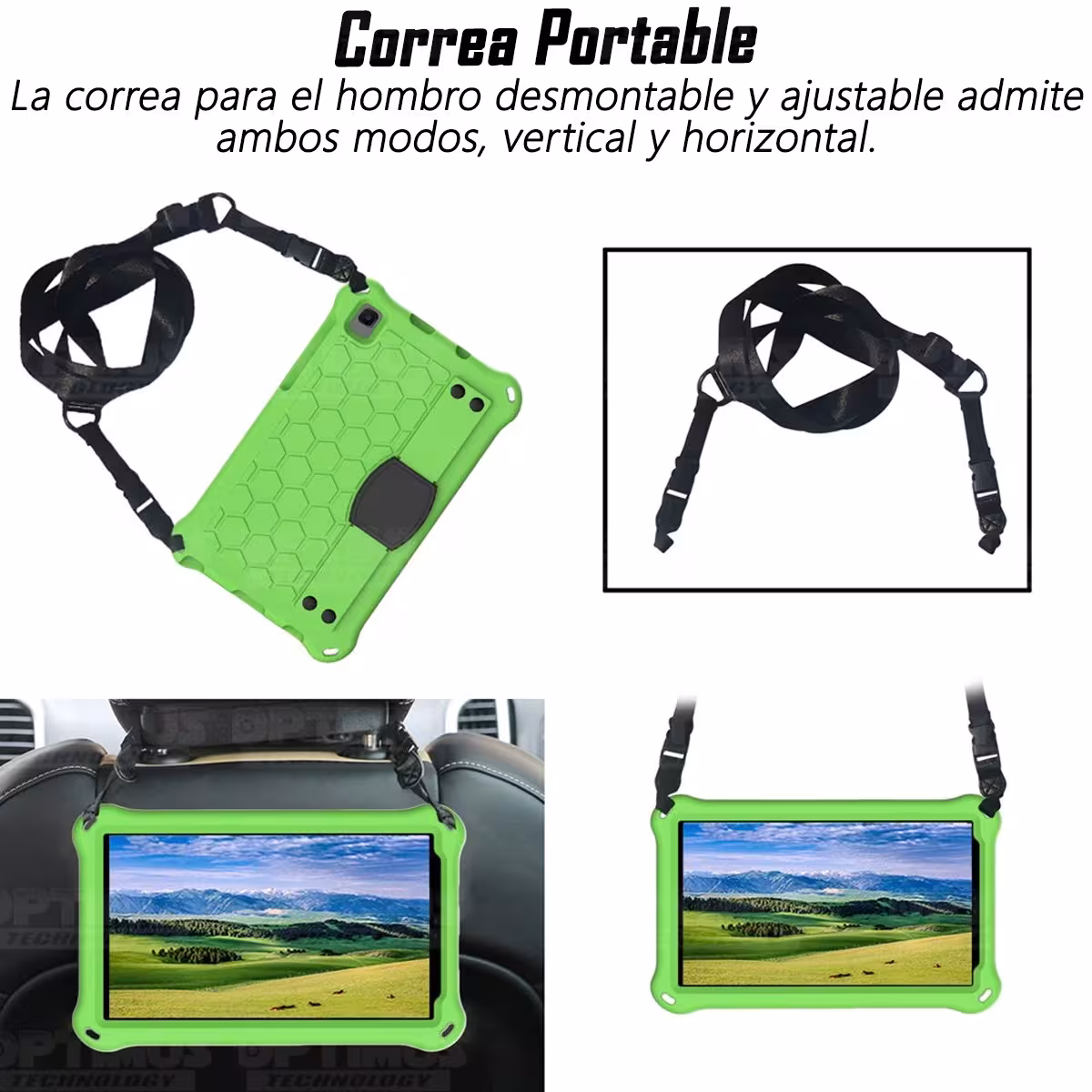Kit Estuche Protector Correa + Vidrio Templado + Lápiz Digital para Tablet Samsung Galaxy Tab A7 Lite 8.7 2021 T220 - T225