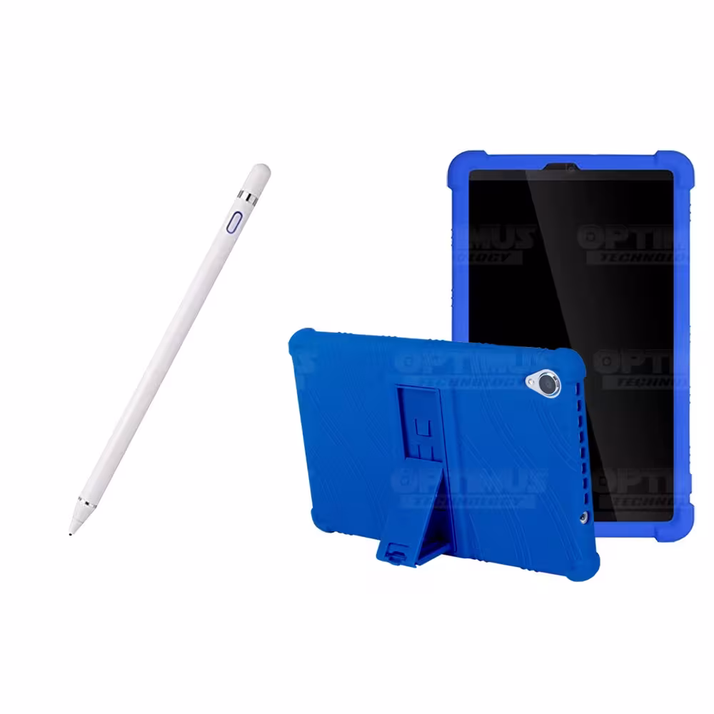 Kit Estuche Protector de goma antigolpes Y Lápiz Óptico Digital Stylus Pen para Tablet Lenovo Tab M8 8505x / x8505f