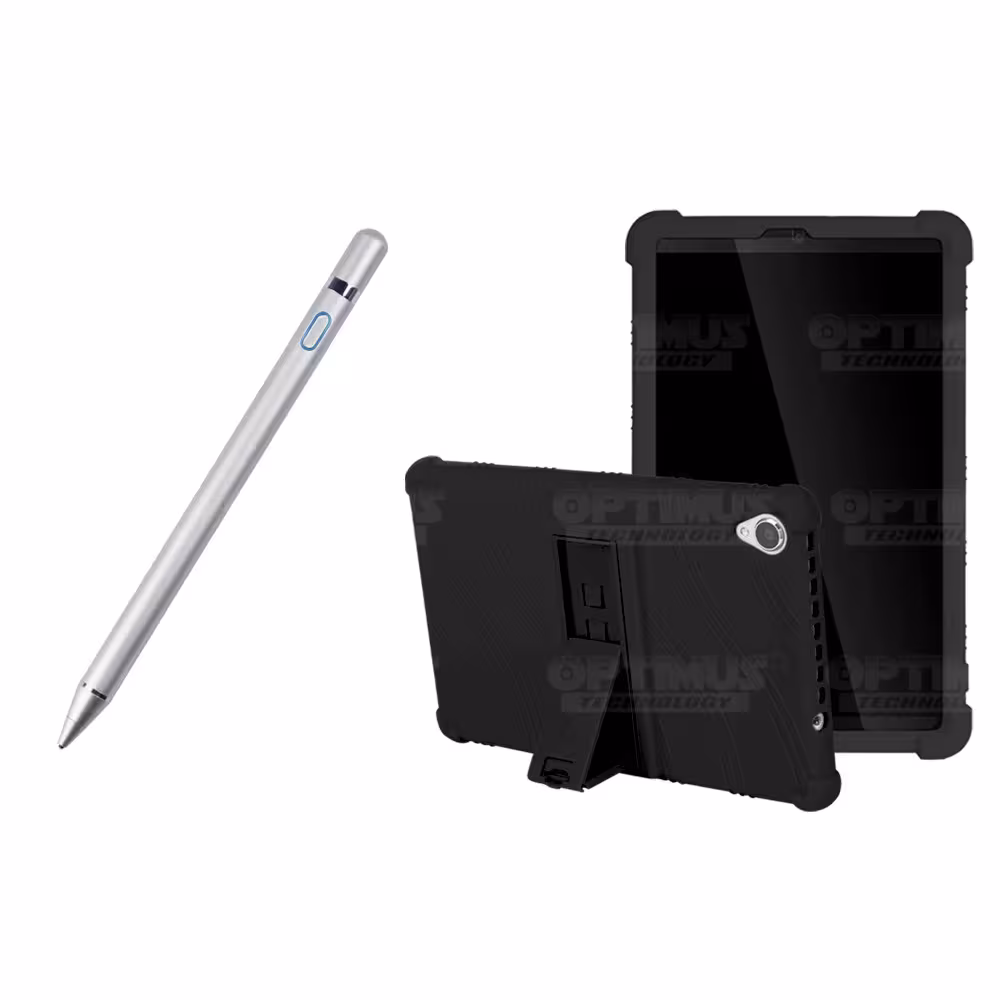 Kit Estuche Protector de goma antigolpes Y Lápiz Óptico Digital Stylus Pen para Tablet Lenovo Tab M8 8505x / x8505f