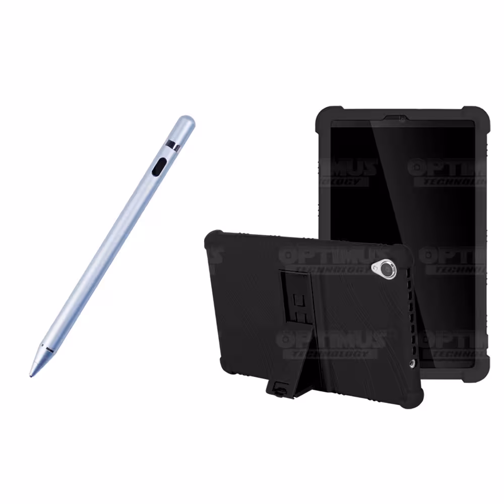 Kit Estuche Protector de goma antigolpes Y Lápiz Óptico Digital Stylus Pen para Tablet Lenovo Tab M8 8505x / x8505f