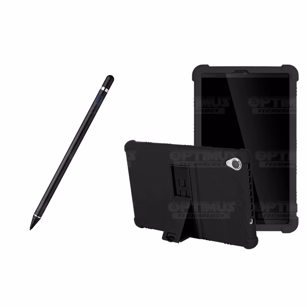 Kit Estuche Protector de goma antigolpes Y Lápiz Óptico Digital Stylus Pen para Tablet Lenovo Tab M8 8505x / x8505f