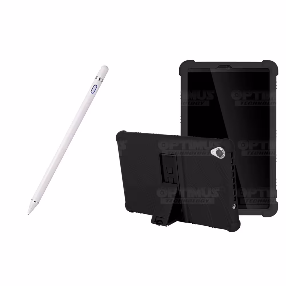 Kit Estuche Protector de goma antigolpes Y Lápiz Óptico Digital Stylus Pen para Tablet Lenovo Tab M8 8505x / x8505f