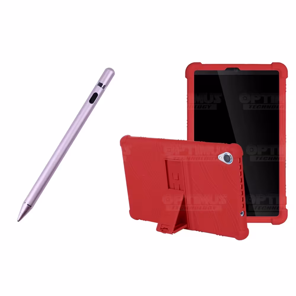 Kit Estuche Protector de goma antigolpes Y Lápiz Óptico Digital Stylus Pen para Tablet Lenovo Tab M8 8505x / x8505f