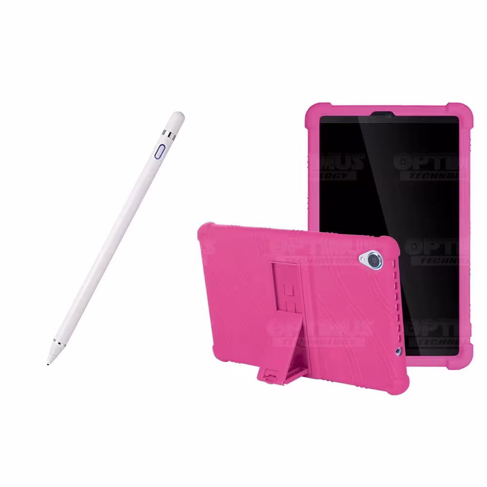 Kit Estuche Protector de goma antigolpes Y Lápiz Óptico Digital Stylus Pen para Tablet Lenovo Tab M8 8505x / x8505f