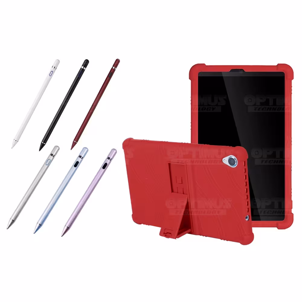 Kit Estuche Protector de goma antigolpes Y Lápiz Óptico Digital Stylus Pen para Tablet Lenovo Tab M8 8505x / x8505f