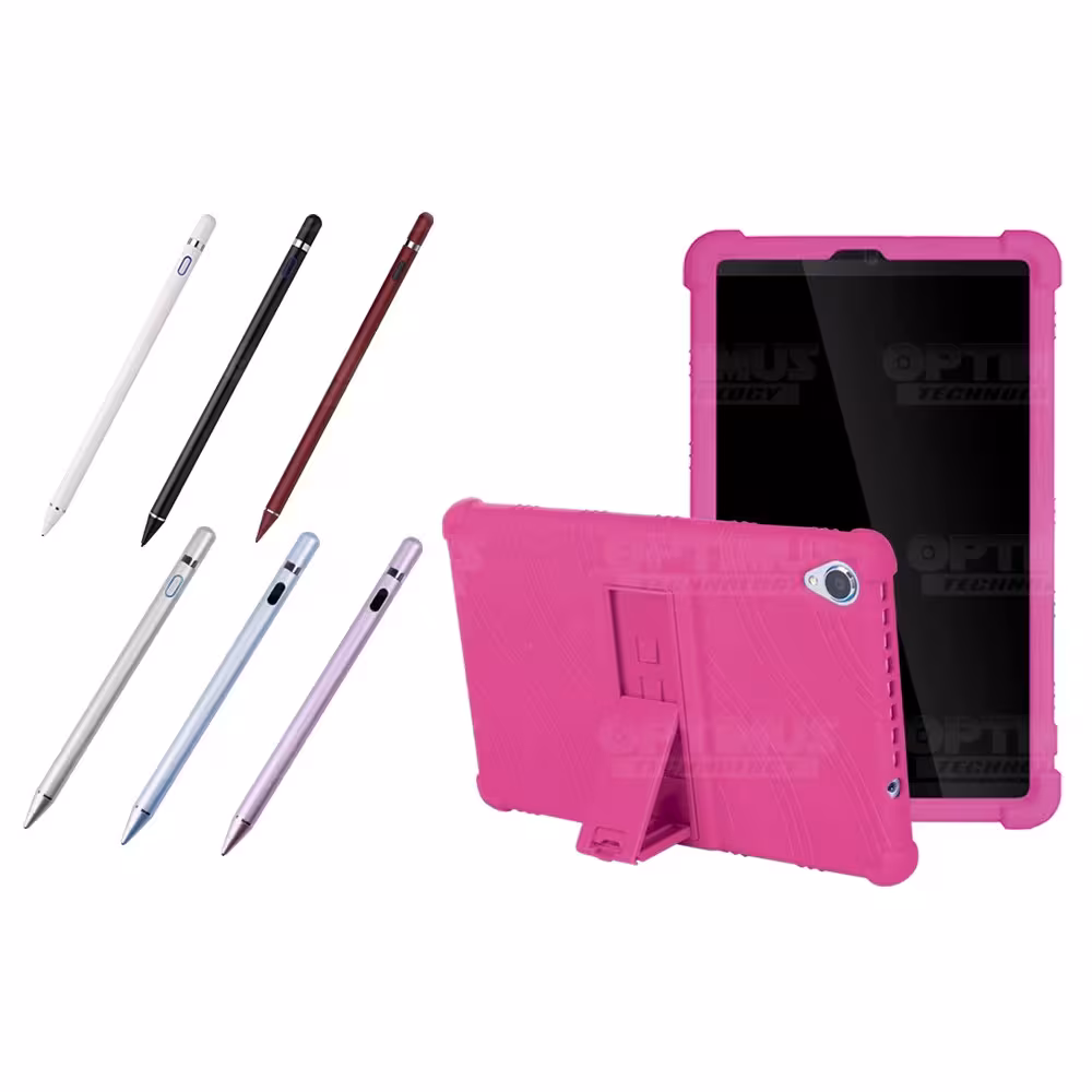 Kit Estuche Protector de goma antigolpes Y Lápiz Óptico Digital Stylus Pen para Tablet Lenovo Tab M8 8505x / x8505f