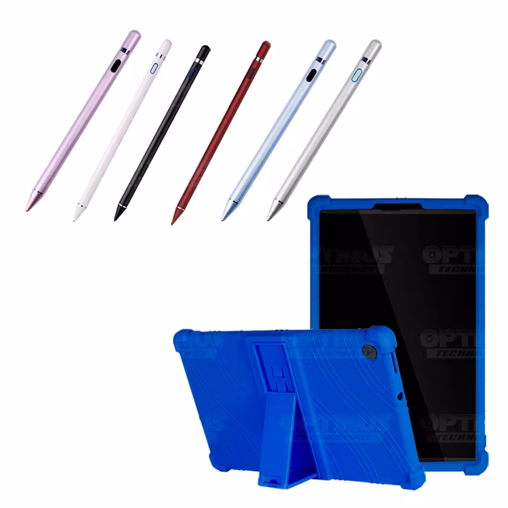 Combo Estuche Protector de goma antigolpes Y Lápiz Óptico Digital Stylus Pen para Tablet Lenovo Tab M10 HD TB-X306