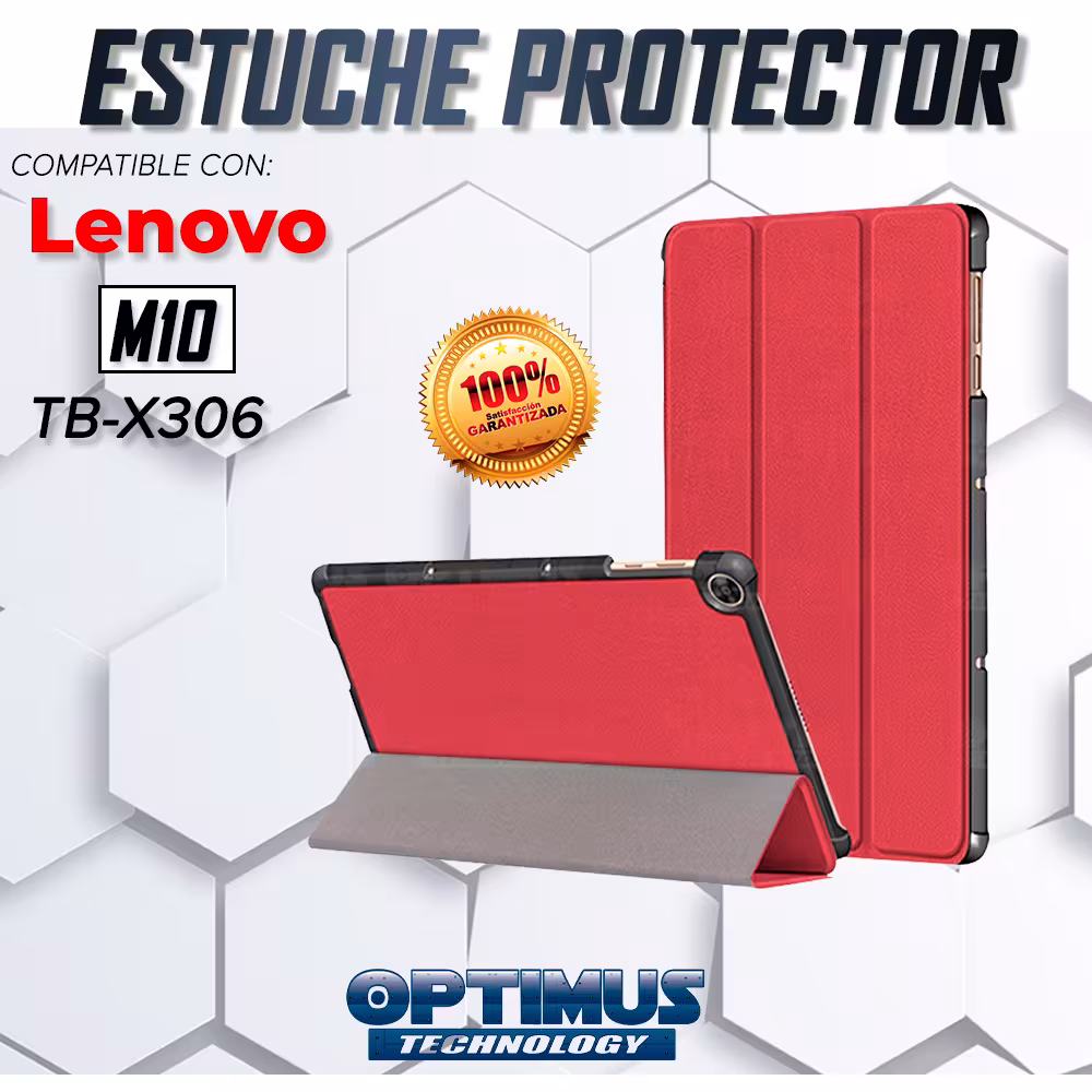 Combo Estuche Case Protector en Felpa+ Vidrio Cristal Templado + Lápiz Digital Para Tablet Lenovo Tab M10 HD TB-X306