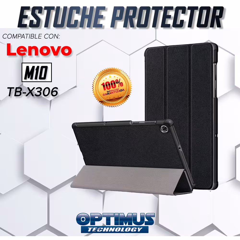 Combo Estuche Case Protector en Felpa+ Vidrio Cristal Templado + Lápiz Digital Para Tablet Lenovo Tab M10 HD TB-X306