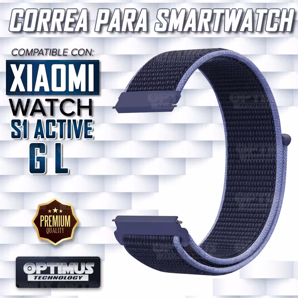 Banda Correa tipo Velcro Tela Suave para Xiaomi Watch S1 Active GL