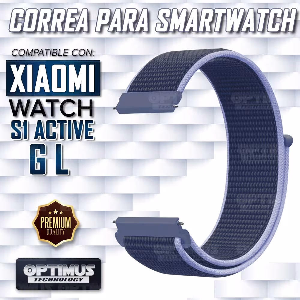 Banda Correa tipo Velcro Tela Suave para Xiaomi Watch S1 Active GL