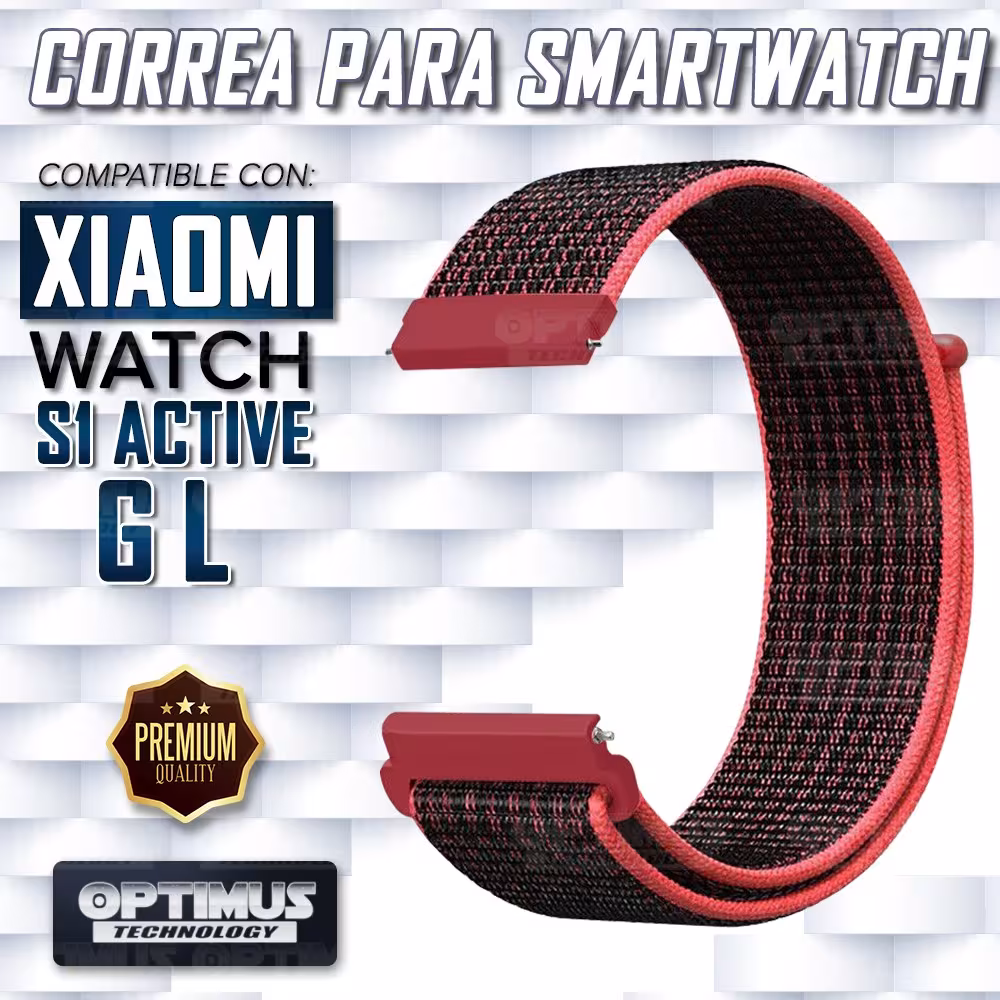 Banda Correa tipo Velcro Tela Suave para Xiaomi Watch S1 Active GL