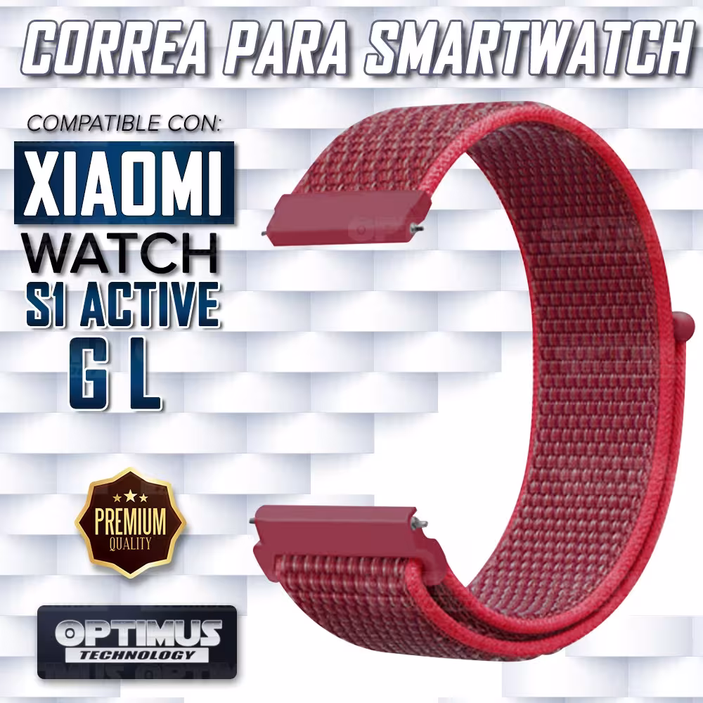 Banda Correa tipo Velcro Tela Suave para Xiaomi Watch S1 Active GL