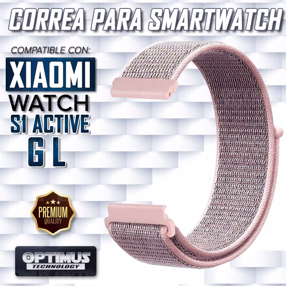 KIT Correa tipo velcro y Vidrio templado cerámico para Reloj Smartwatch Xiaomi Watch S1 Active GL