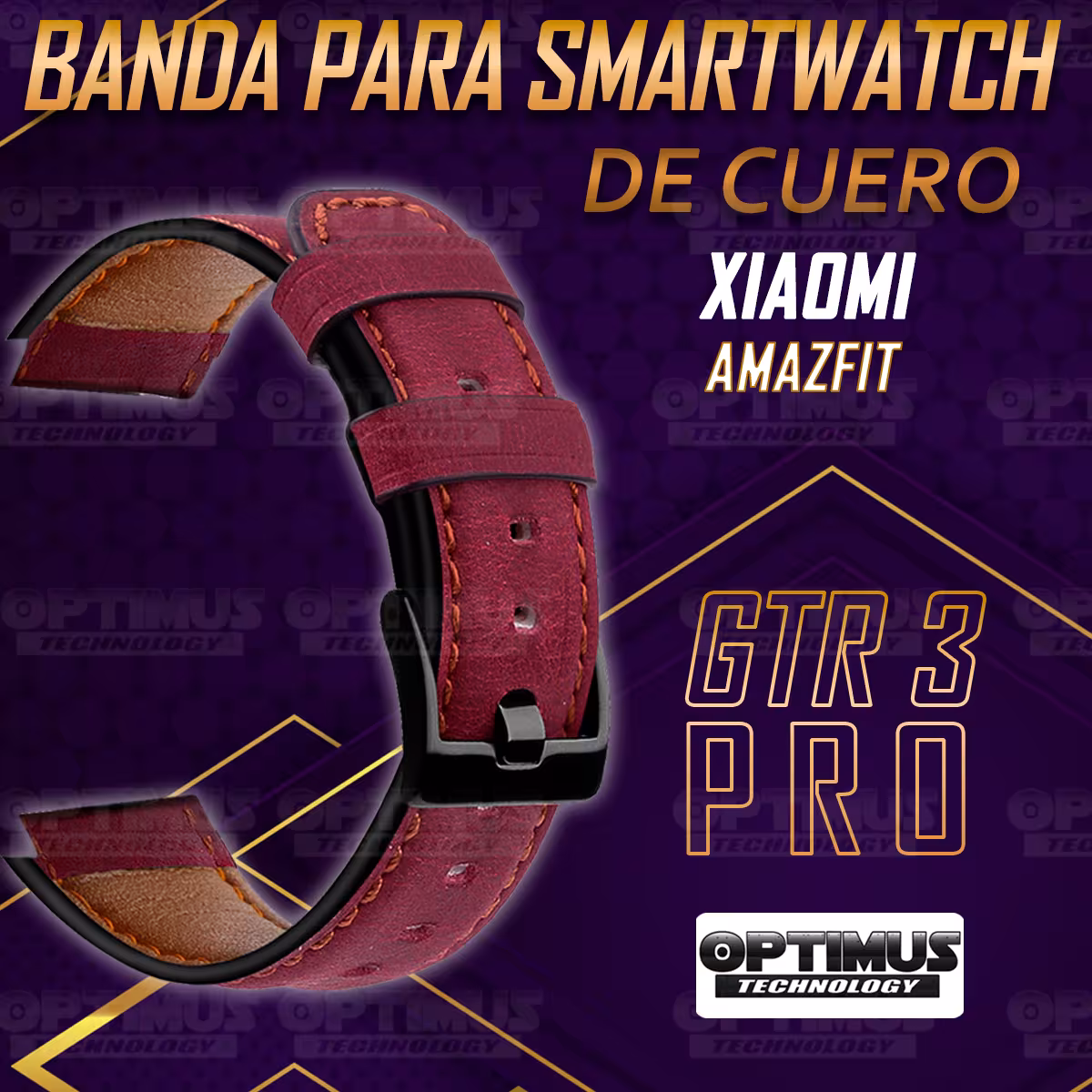 Vidrio Templado Nano Glass Y Correa de cuero Smartwatch Reloj Inteligente para Xiaomi AmazFit GTR 3 PRO