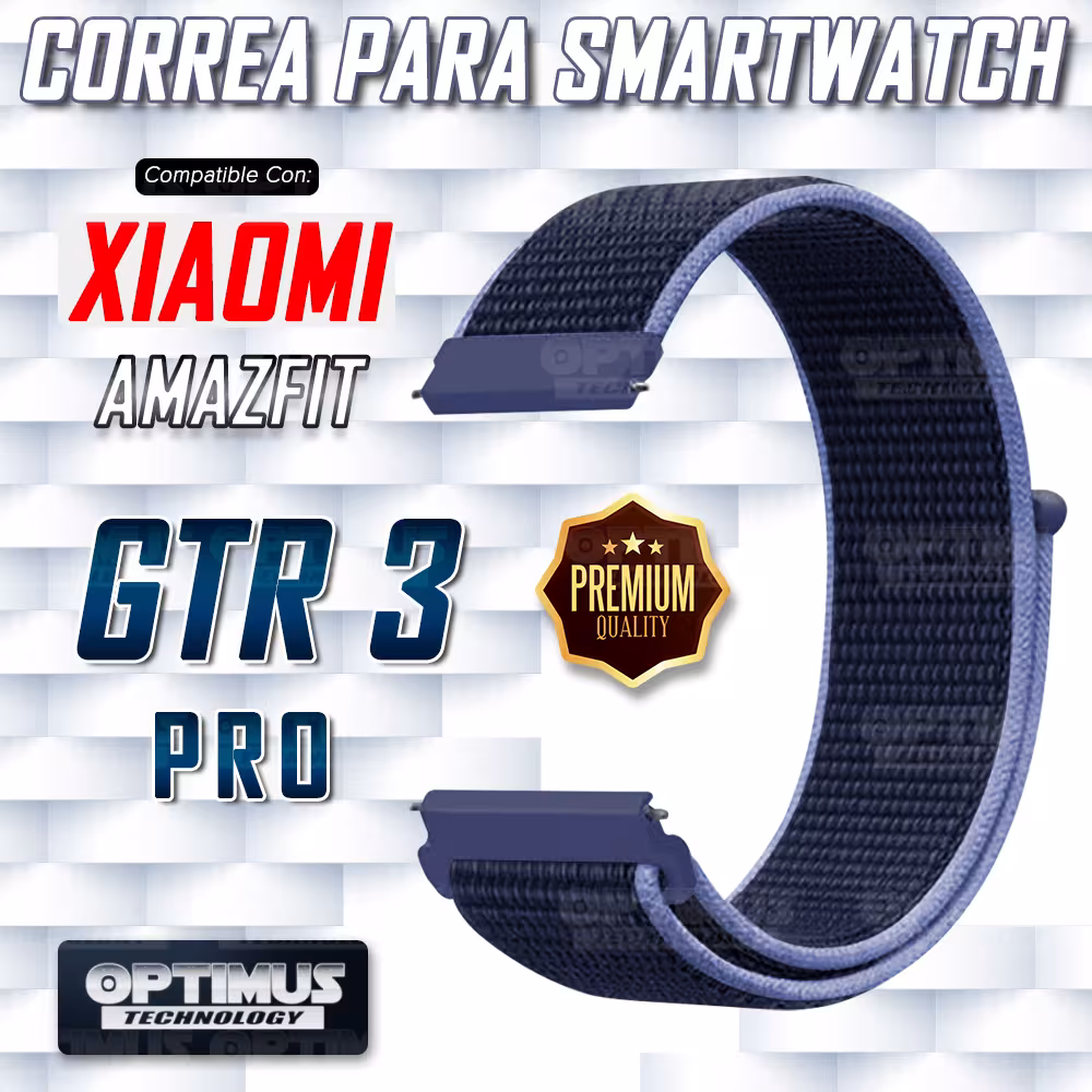 Banda tipo Velcro Tela suave de 22mm Reloj Smartwatch para Xiaomi Amazfit GTR 3 Pro