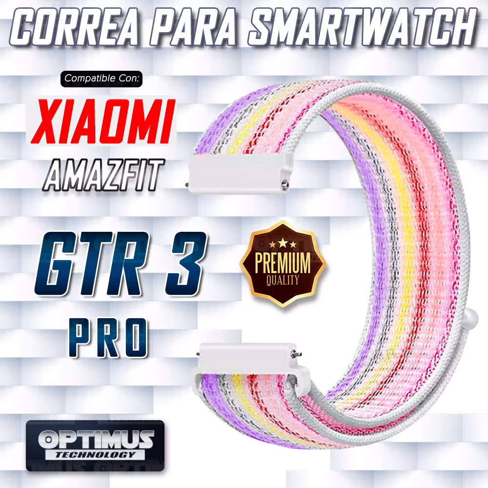 Banda tipo Velcro Tela suave de 22mm Reloj Smartwatch para Xiaomi Amazfit GTR 3 Pro