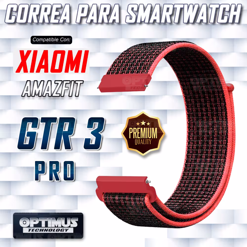 Banda tipo Velcro Tela suave de 22mm Reloj Smartwatch para Xiaomi Amazfit GTR 3 Pro