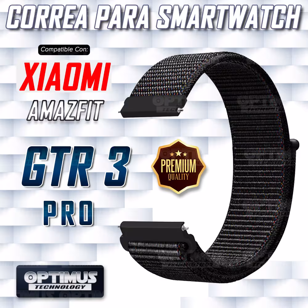 Banda tipo Velcro Tela suave de 22mm Reloj Smartwatch para Xiaomi Amazfit GTR 3 Pro