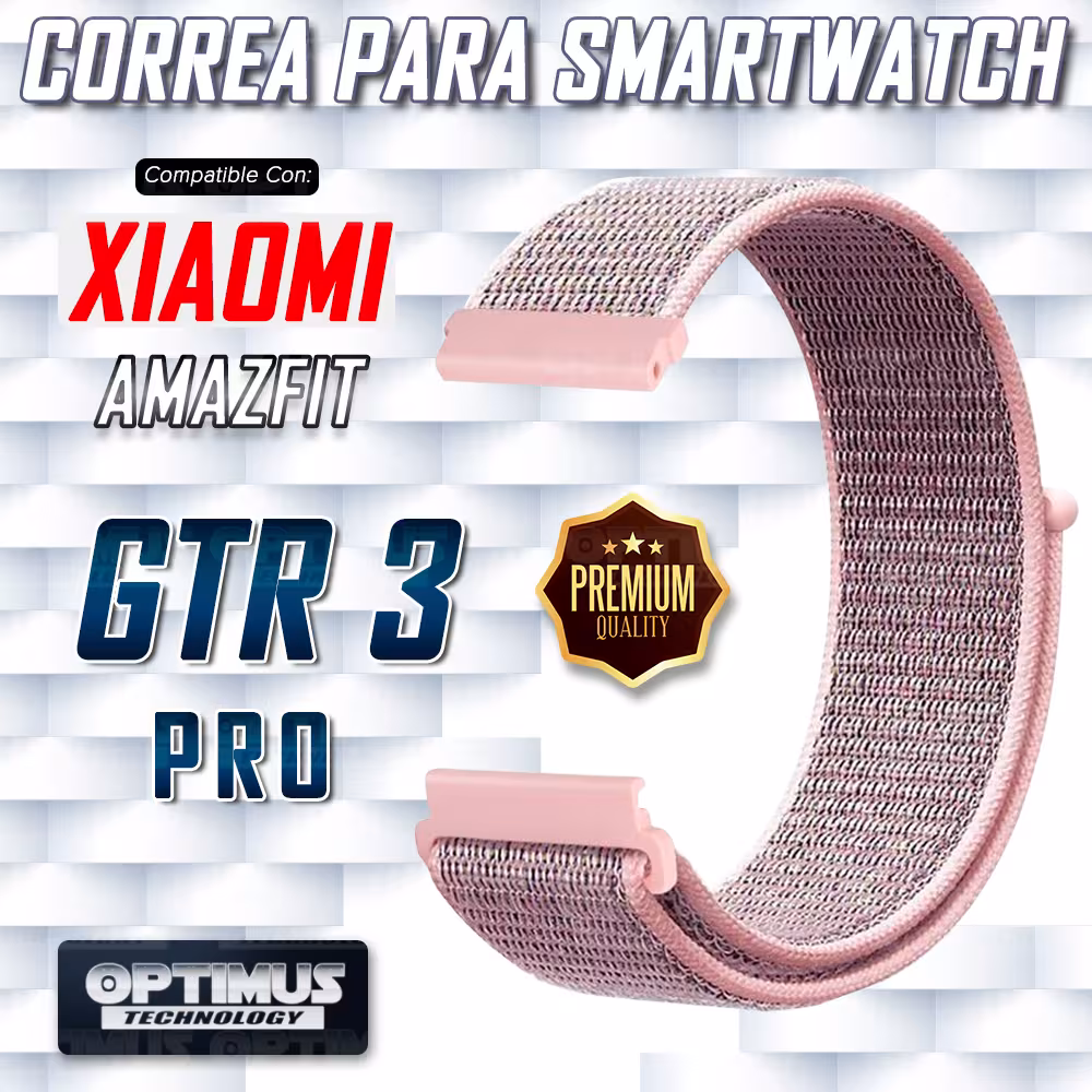 Banda tipo Velcro Tela suave de 22mm Reloj Smartwatch para Xiaomi Amazfit GTR 3 Pro