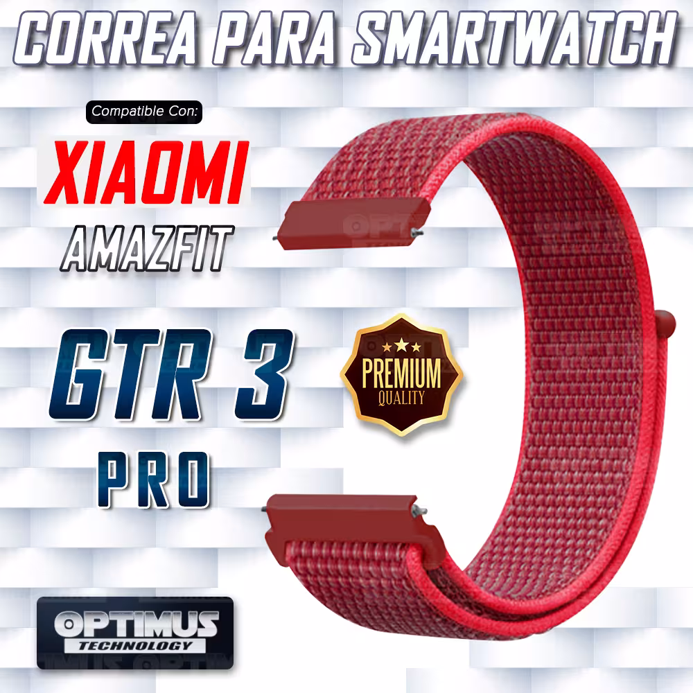 Banda tipo Velcro Tela suave de 22mm Reloj Smartwatch para Xiaomi Amazfit GTR 3 Pro