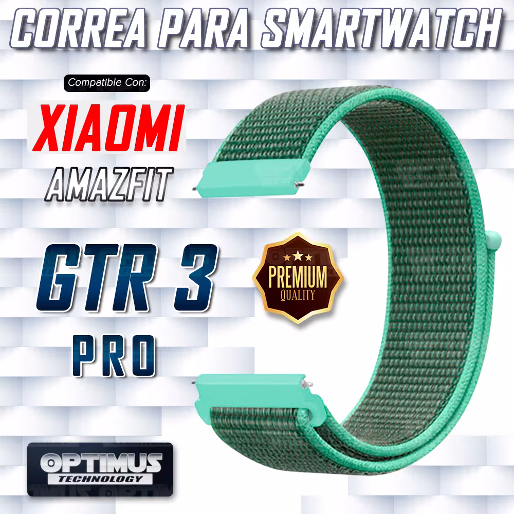 Banda tipo Velcro Tela suave de 22mm Reloj Smartwatch para Xiaomi Amazfit GTR 3 Pro