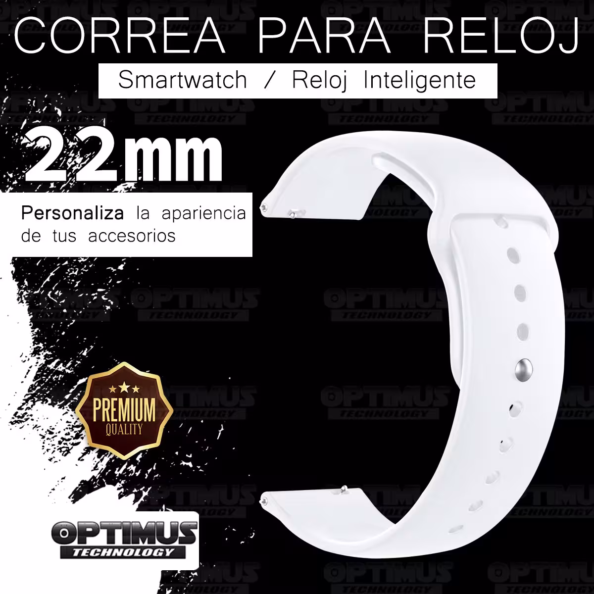 Correa Pulso de Goma tipo iWatch 22mm (milímetros) para reloj o Smartwatch Casio Xiaomi fossil Huawei Samsung Michael Kors Rolex