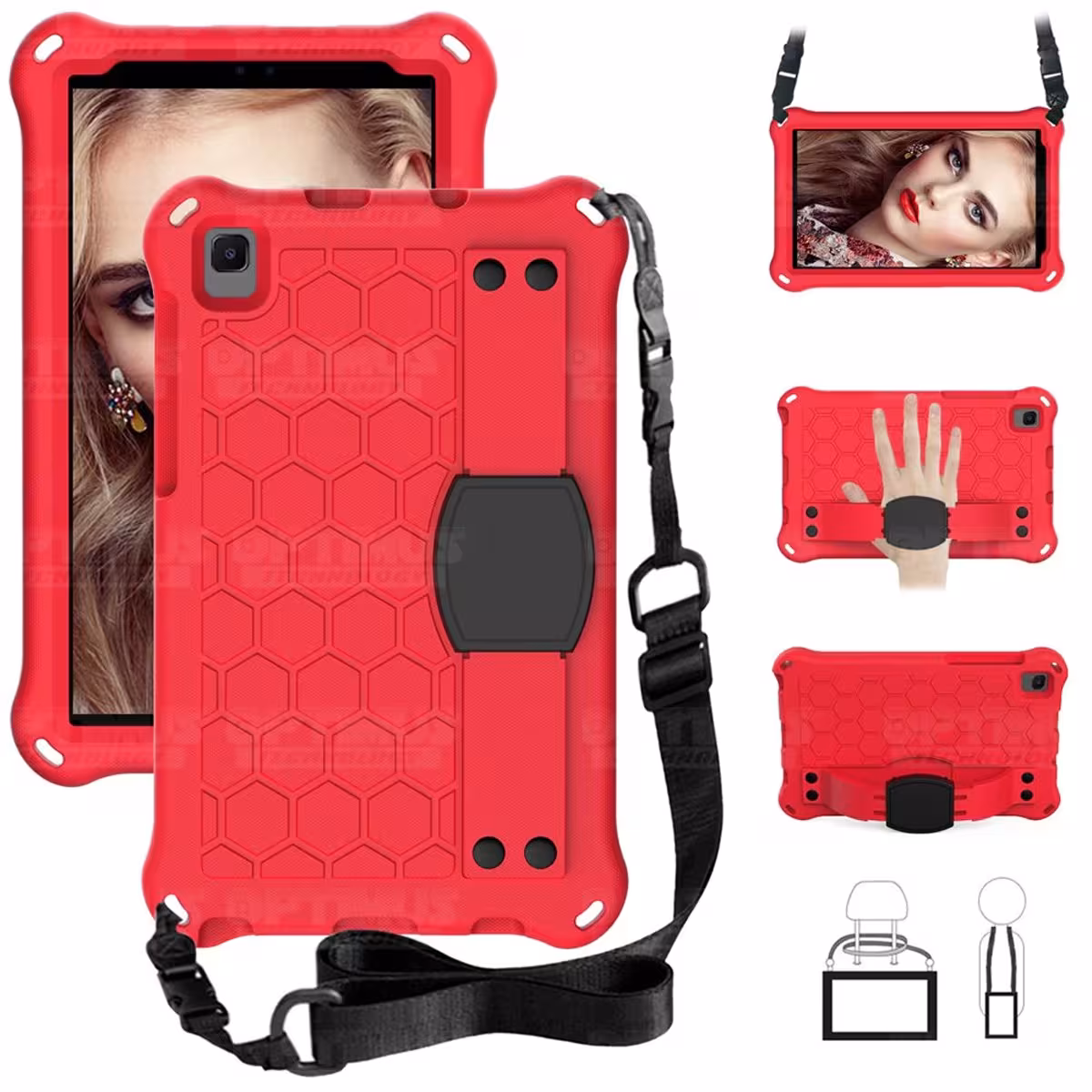 Kit Estuche Protector con Correa Y Lápiz Óptico Digital Stylus Pen para Tablet Samsung Galaxy Tab A7 Lite 8.7 2021 T220 - T225