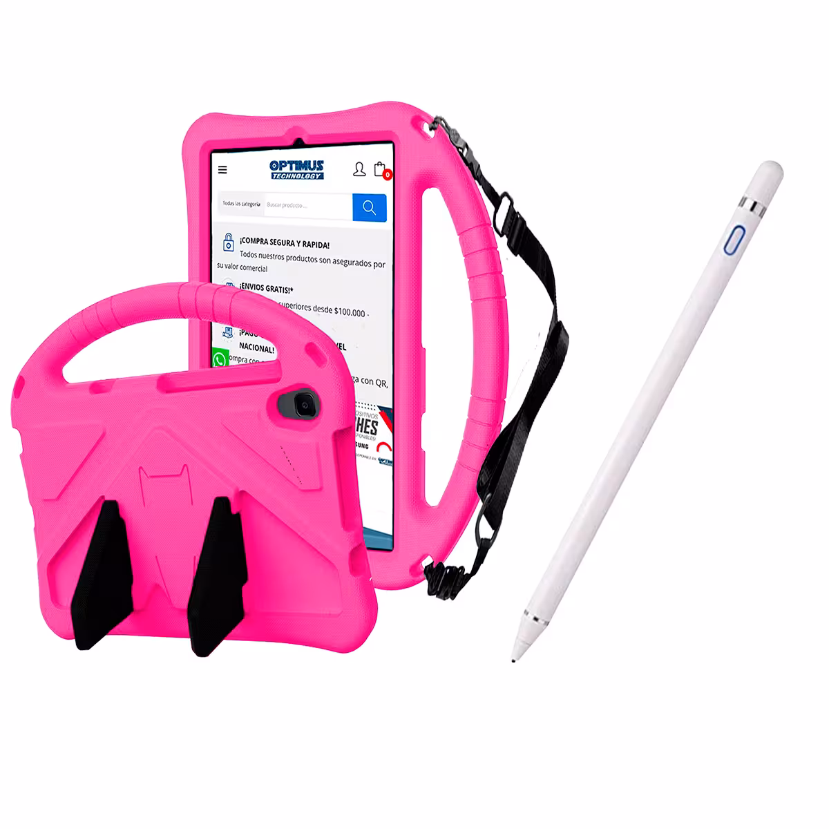 Estuche Protector con Correa Ajustable antigolpes Y Lápiz Óptico Digital Stylus Pen para Tablet Lenovo Tab M8 X8505f