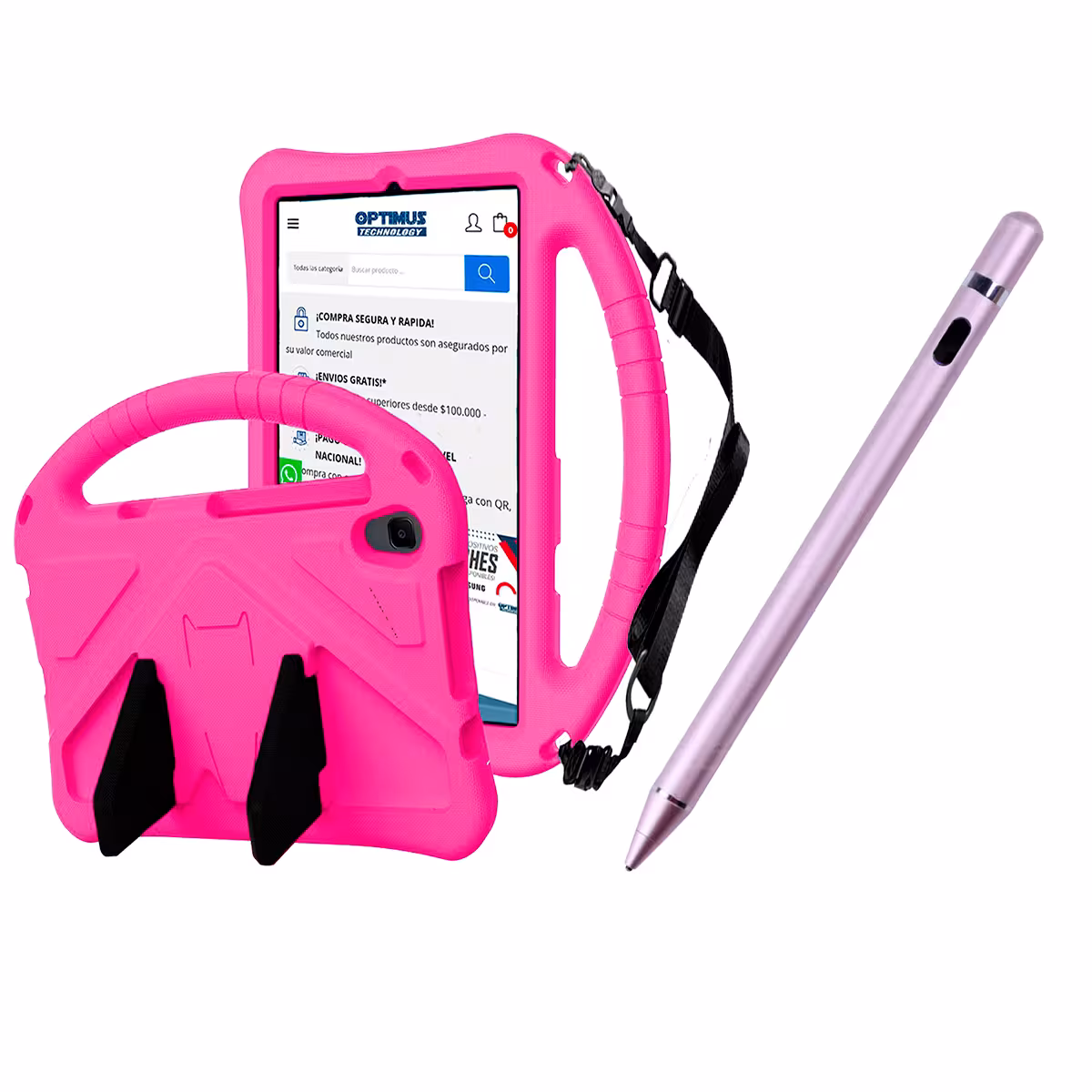 Estuche Protector con Correa Ajustable antigolpes Y Lápiz Óptico Digital Stylus Pen para Tablet Lenovo Tab M8 X8505f