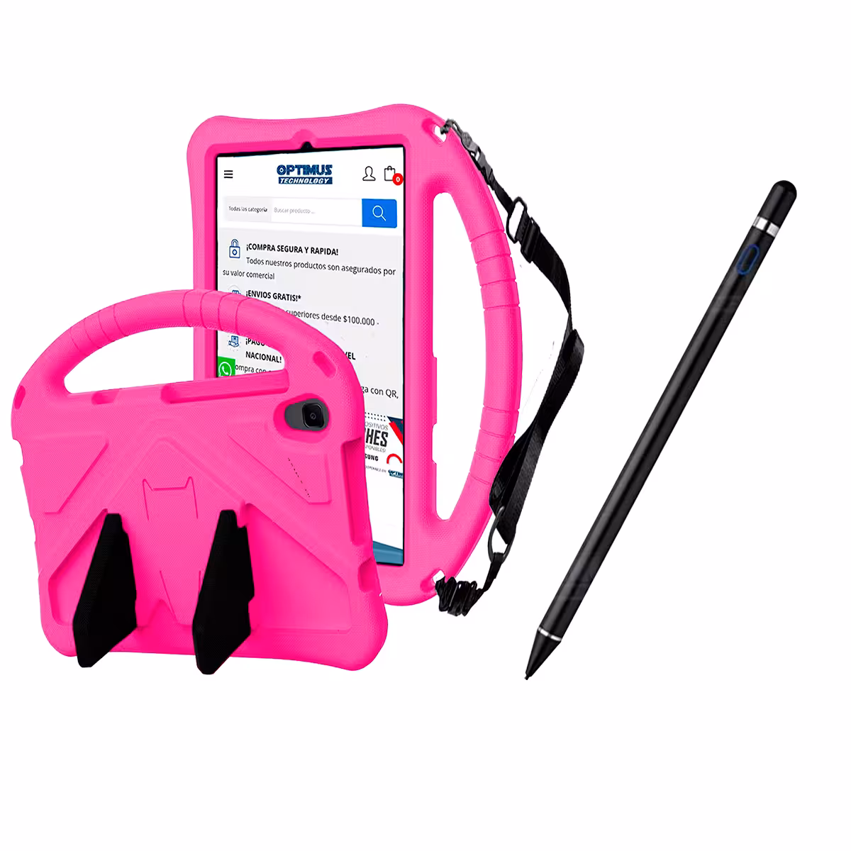Estuche Protector con Correa Ajustable antigolpes Y Lápiz Óptico Digital Stylus Pen para Tablet Lenovo Tab M8 X8505f