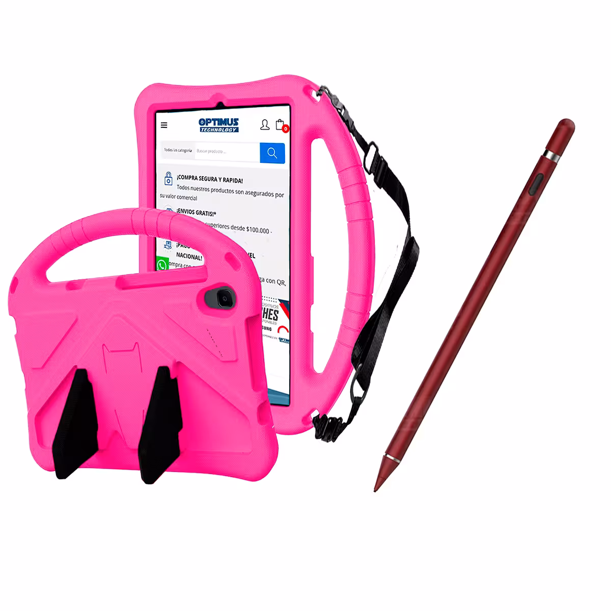 Estuche Protector con Correa Ajustable antigolpes Y Lápiz Óptico Digital Stylus Pen para Tablet Lenovo Tab M8 X8505f