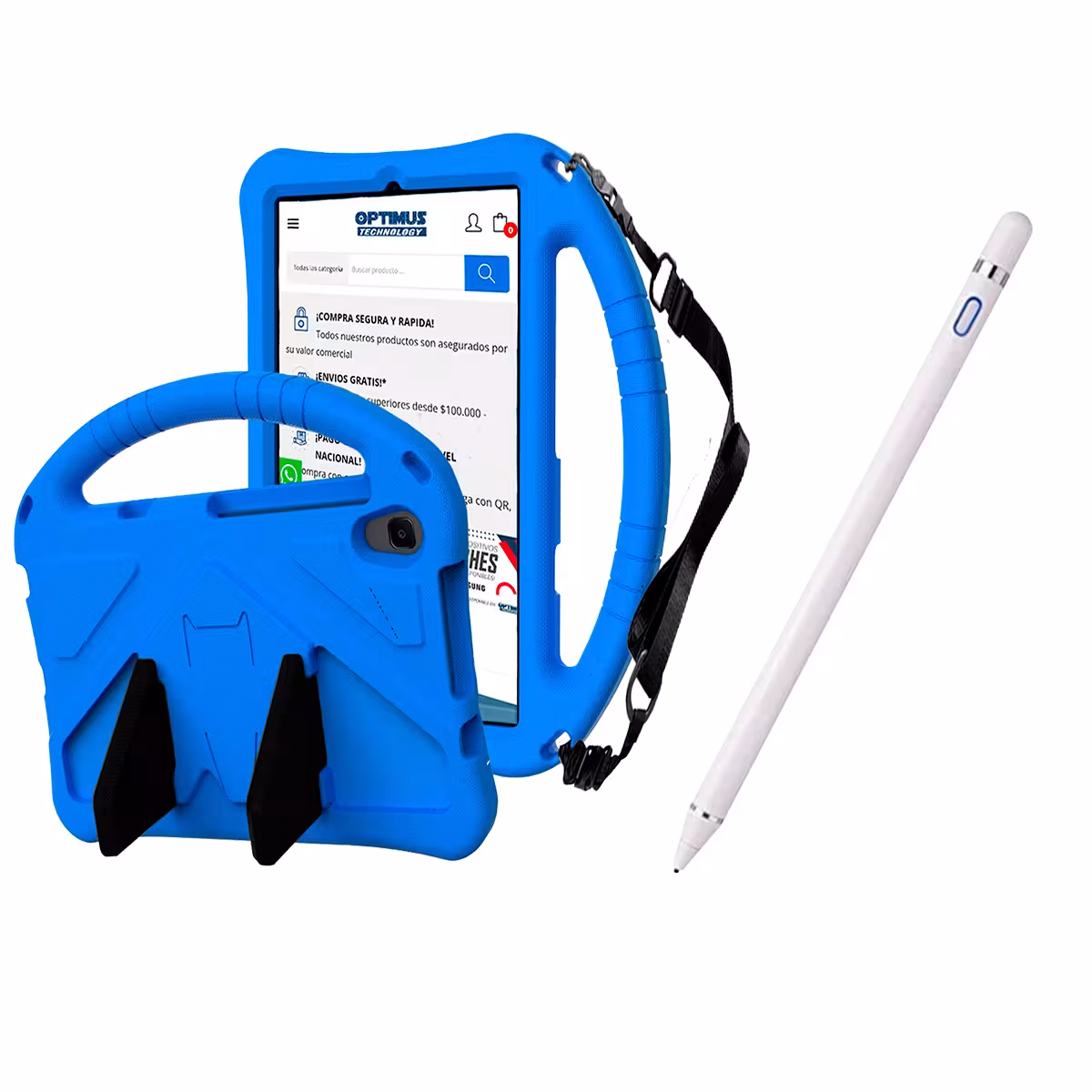 Estuche Protector con Correa Ajustable antigolpes Y Lápiz Óptico Digital Stylus Pen para Tablet Lenovo Tab M8 X8505f