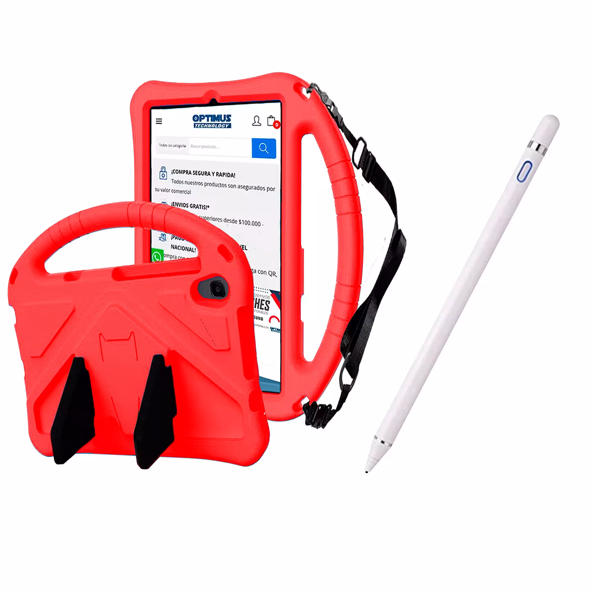 Estuche Protector con Correa Ajustable antigolpes Y Lápiz Óptico Digital Stylus Pen para Tablet Lenovo Tab M8 X8505f
