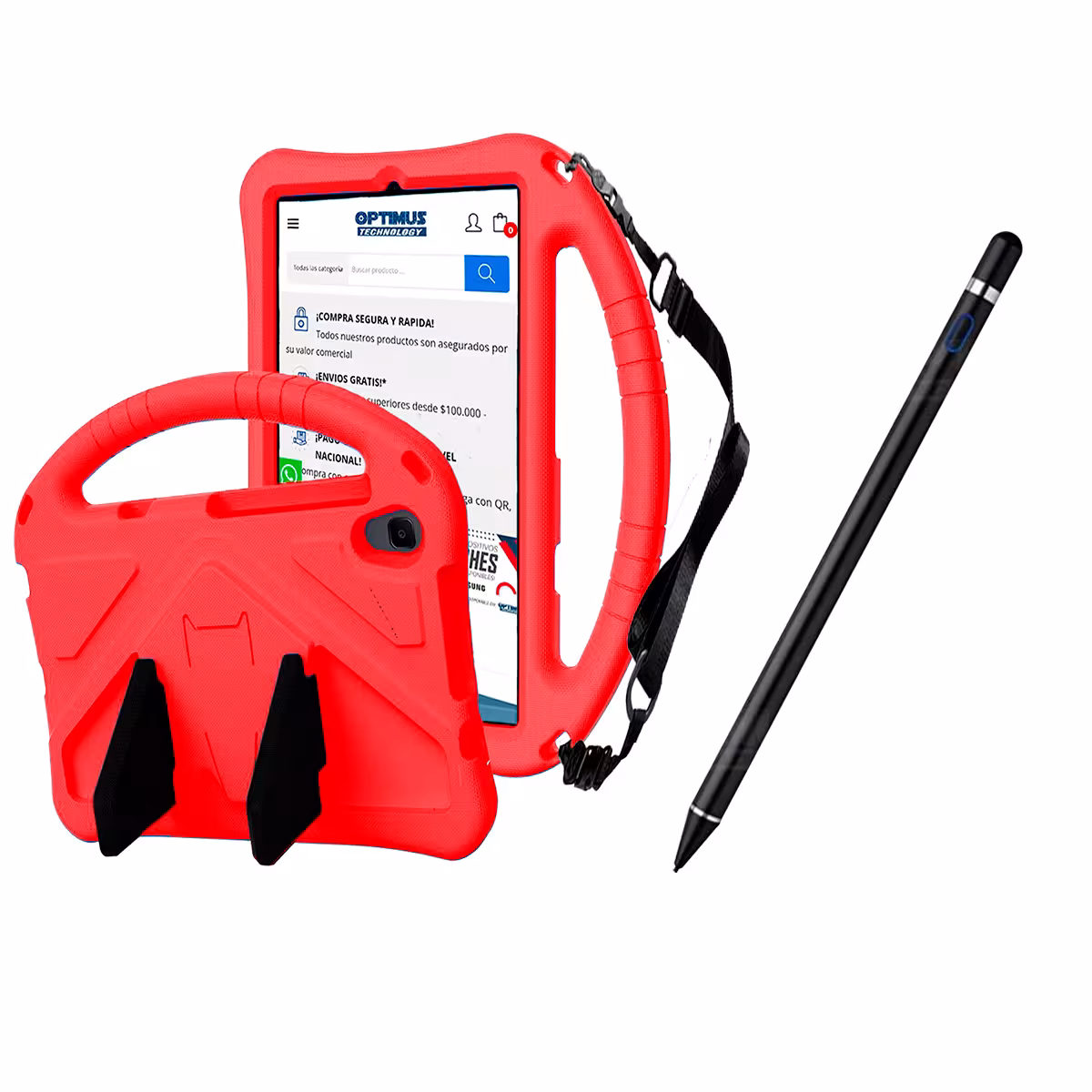 Estuche Protector con Correa Ajustable antigolpes Y Lápiz Óptico Digital Stylus Pen para Tablet Lenovo Tab M8 X8505f