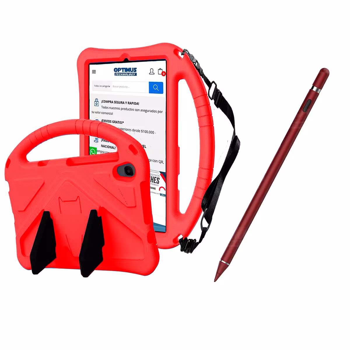 Estuche Protector con Correa Ajustable antigolpes Y Lápiz Óptico Digital Stylus Pen para Tablet Lenovo Tab M8 X8505f