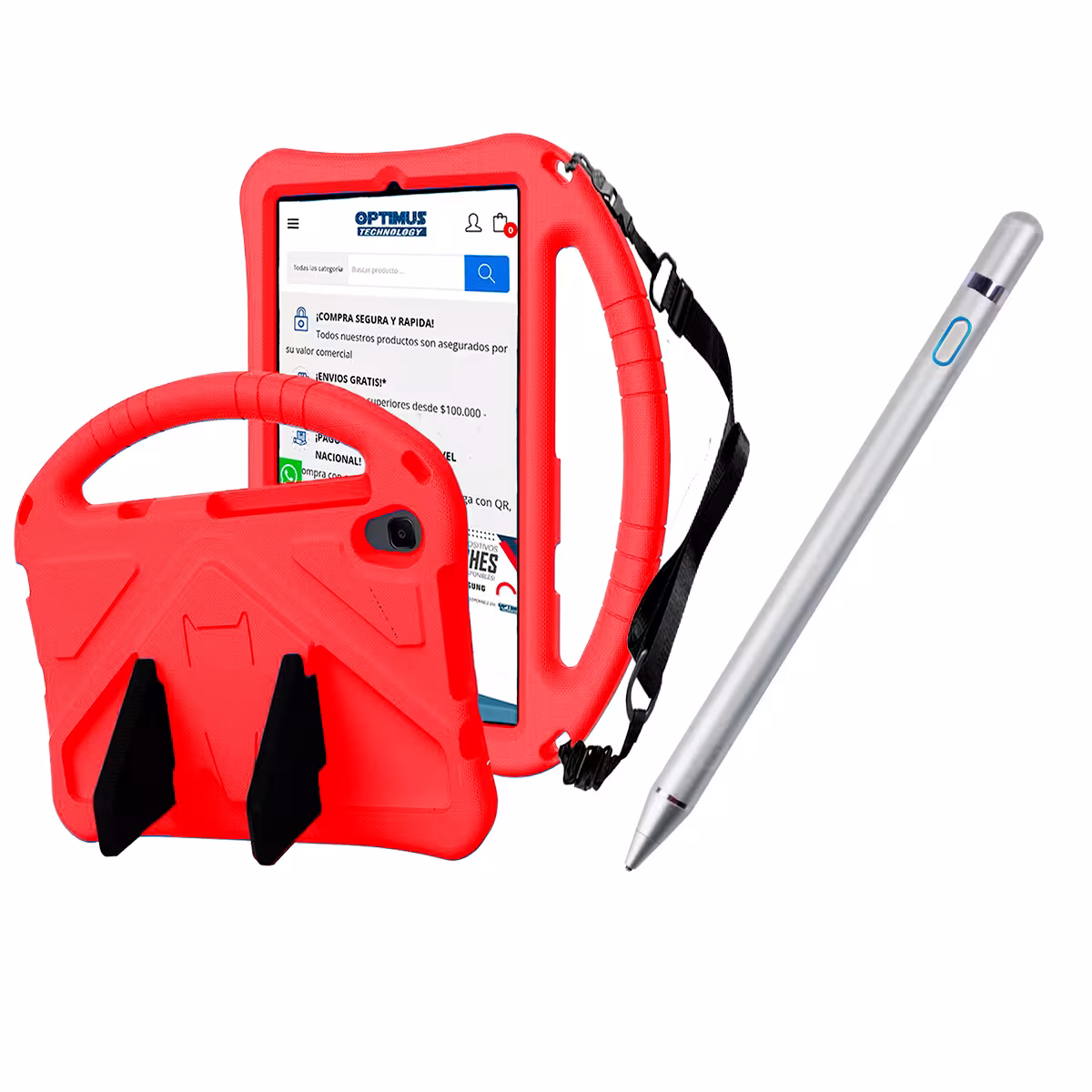 Estuche Protector con Correa Ajustable antigolpes Y Lápiz Óptico Digital Stylus Pen para Tablet Lenovo Tab M8 X8505f