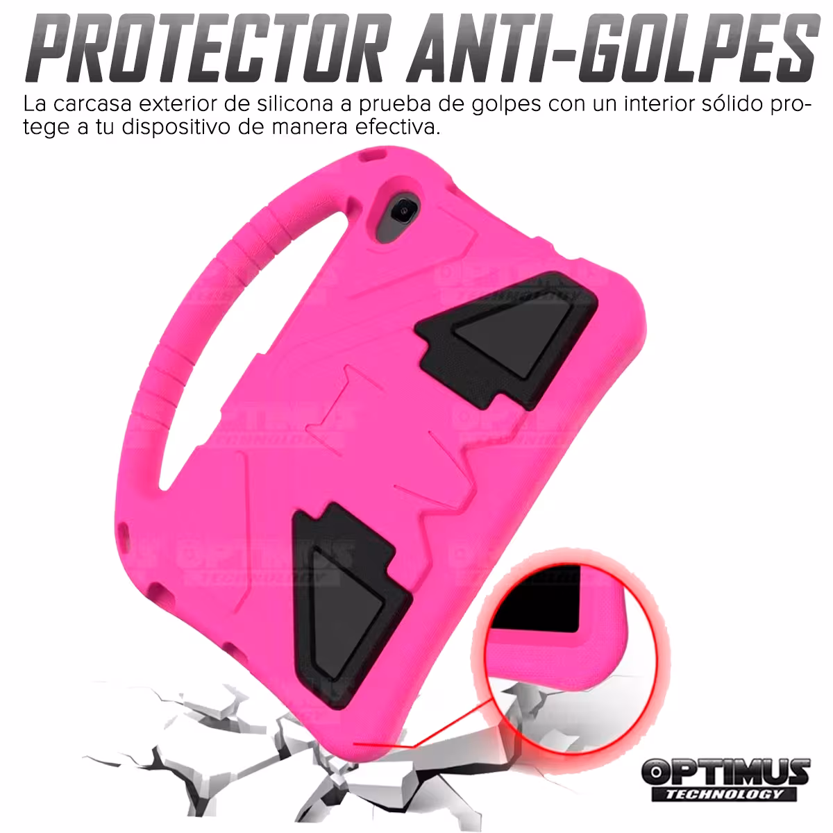 Kit Vidrio Templado Y Estuche Protector con Correa Riata Antigolpes Con Soporte Tablet Compatible para Lenovo Tab M8 X8505f