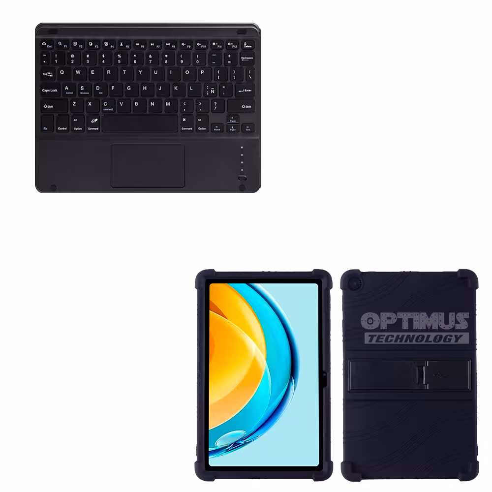 Kit Case Estuche Protector Antigolpes + Teclado Mouse Touchpad Bluetooth para Tablet M10 3rth gen (TB125FU) 10.6 2022