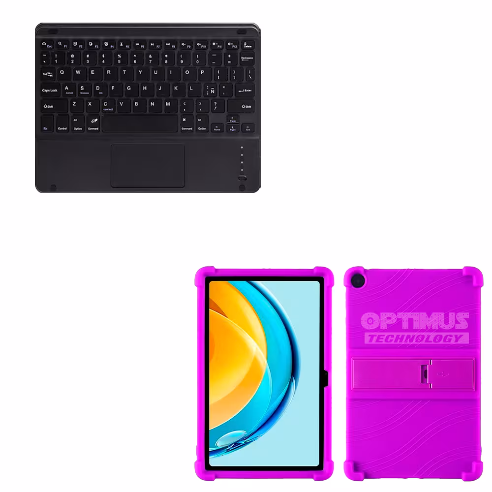 Kit Case Estuche Protector Antigolpes + Teclado Mouse Touchpad Bluetooth para Tablet M10 3rth gen (TB125FU) 10.6 2022