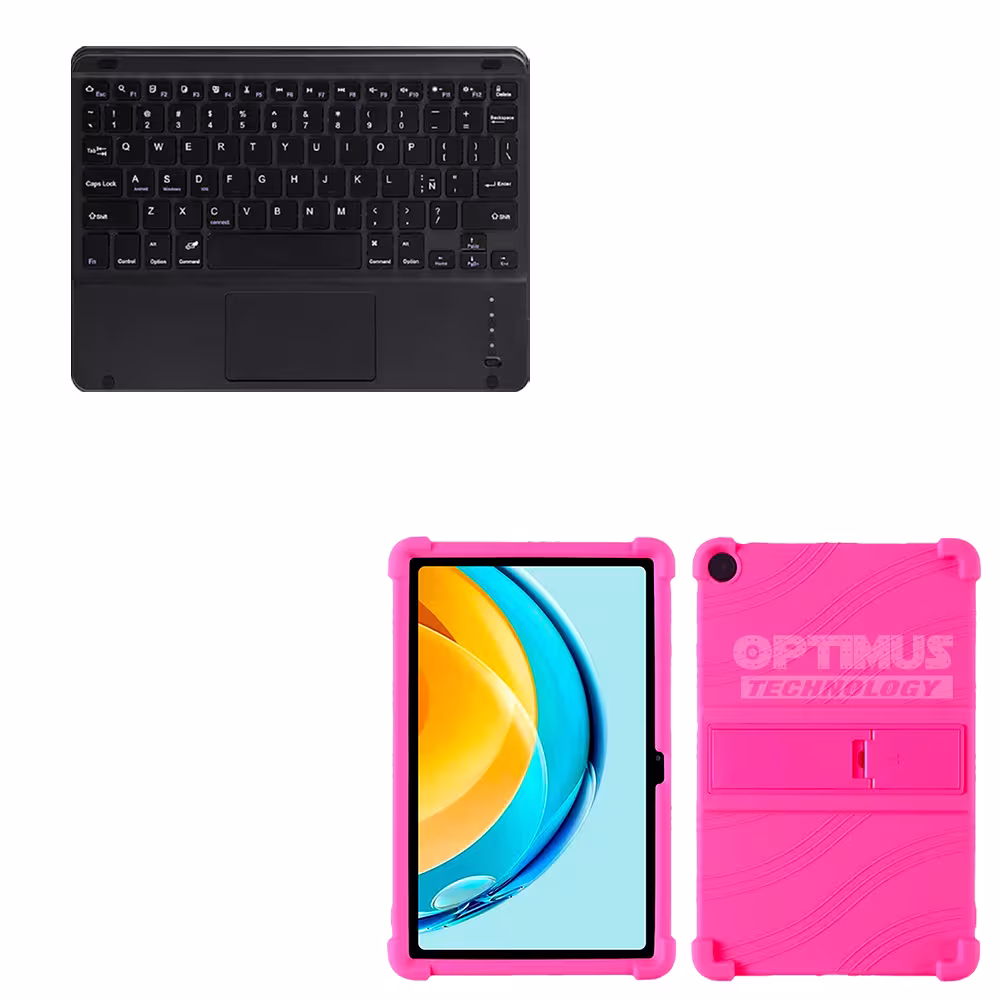 Kit Case Estuche Protector Antigolpes + Teclado Mouse Touchpad Bluetooth para Tablet M10 3rth gen (TB125FU) 10.6 2022