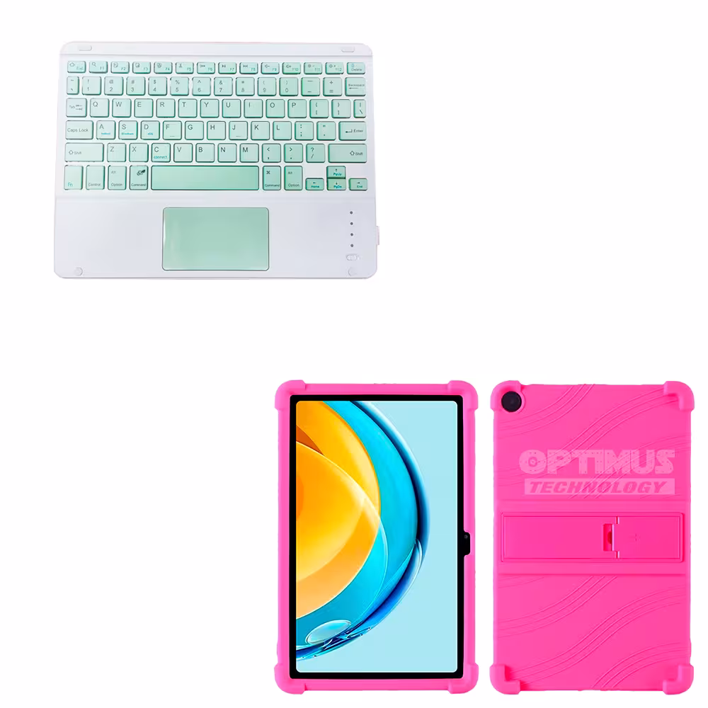 Kit Case Estuche Protector Antigolpes + Teclado Mouse Touchpad Bluetooth para Tablet M10 3rth gen (TB125FU) 10.6 2022