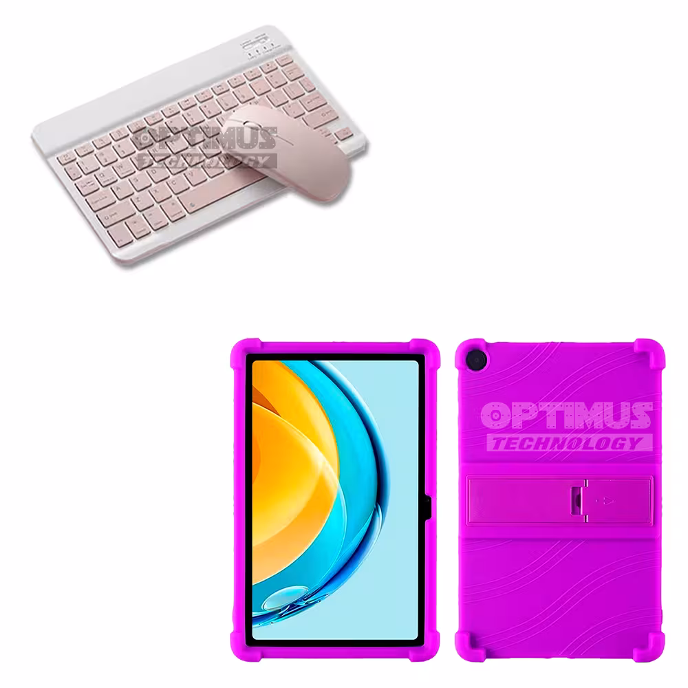 Kit Forro Protector Antigolpes + Teclado y Mouse Bluetooth para Tablet Lenovo Tab M10 Plus 3era Gen 10.6 2022 TB-125FU