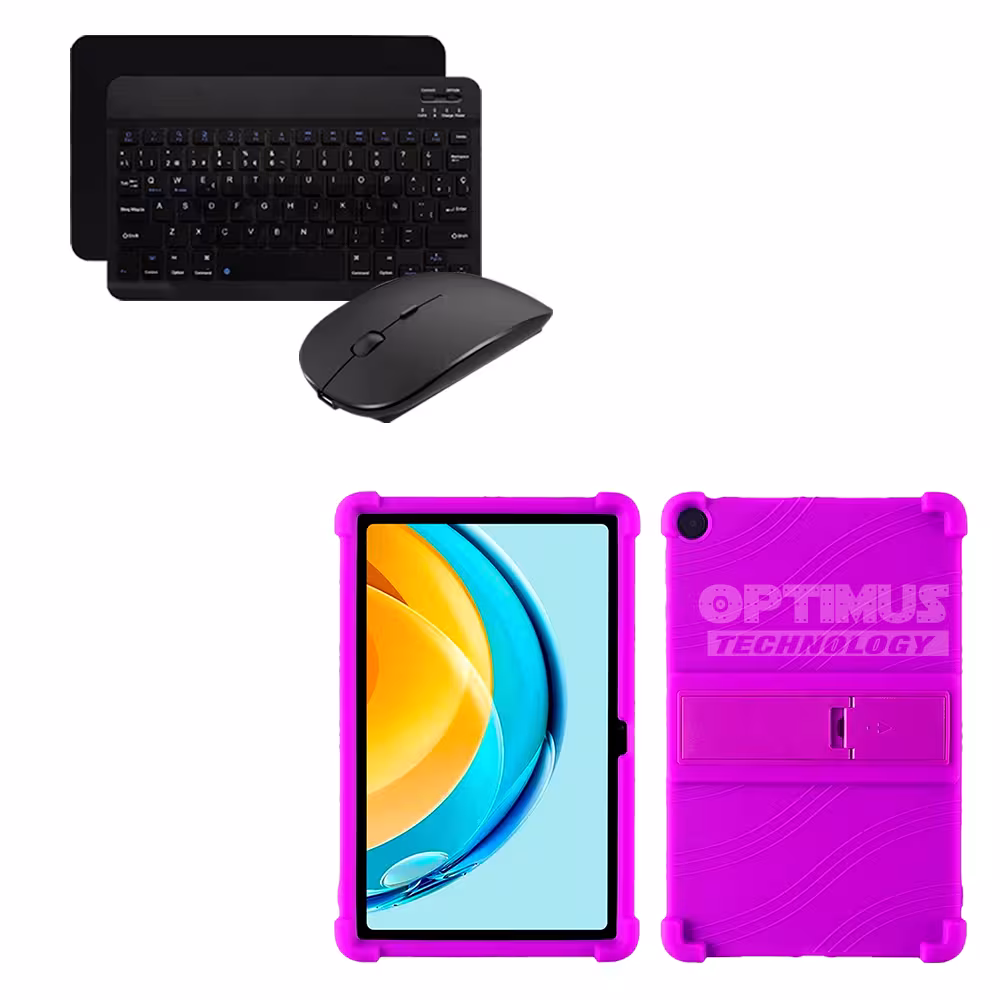 Kit Forro Protector Antigolpes + Teclado y Mouse Bluetooth para Tablet Lenovo Tab M10 Plus 3era Gen 10.6 2022 TB-125FU