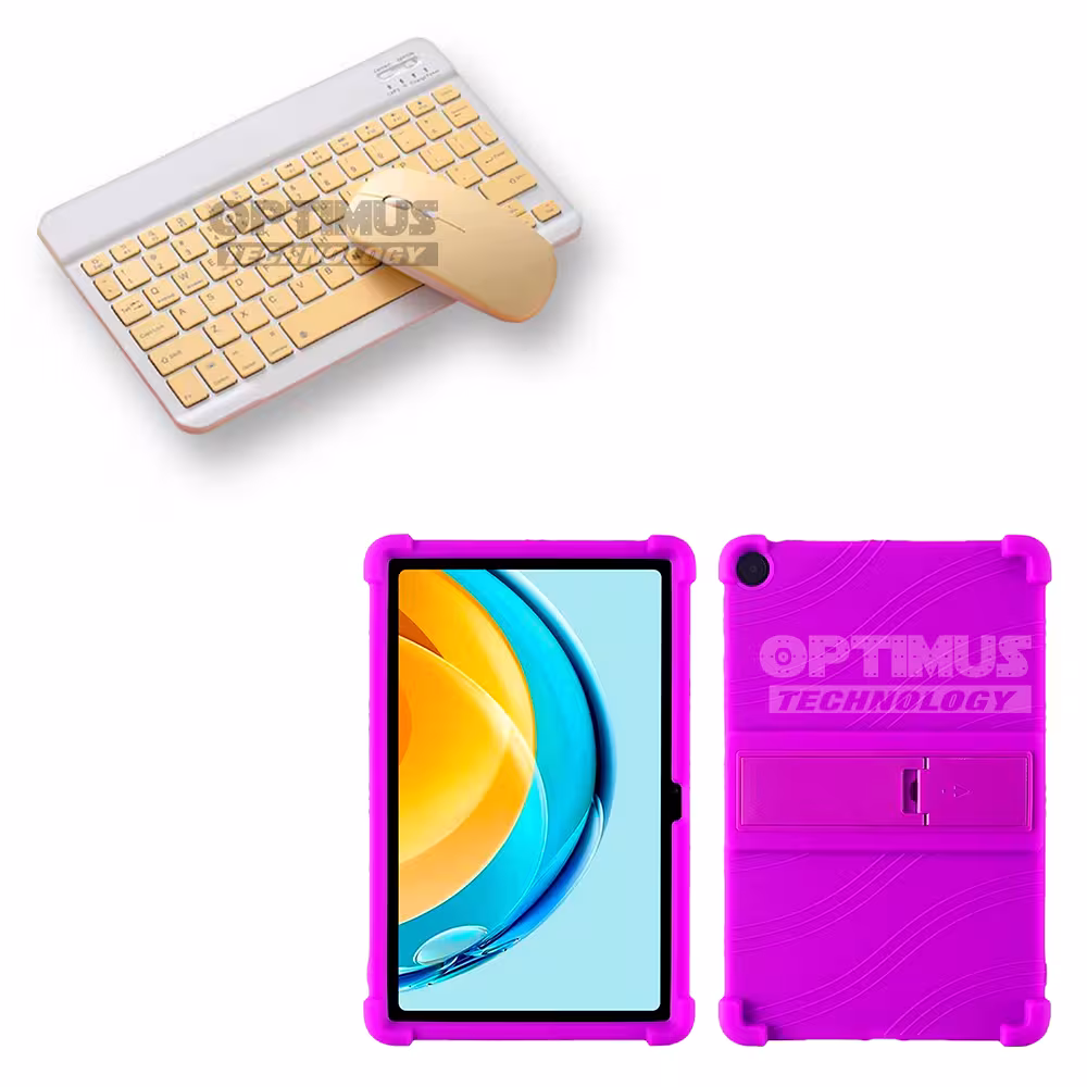 Kit Forro Protector Antigolpes + Teclado y Mouse Bluetooth para Tablet Lenovo Tab M10 Plus 3era Gen 10.6 2022 TB-125FU