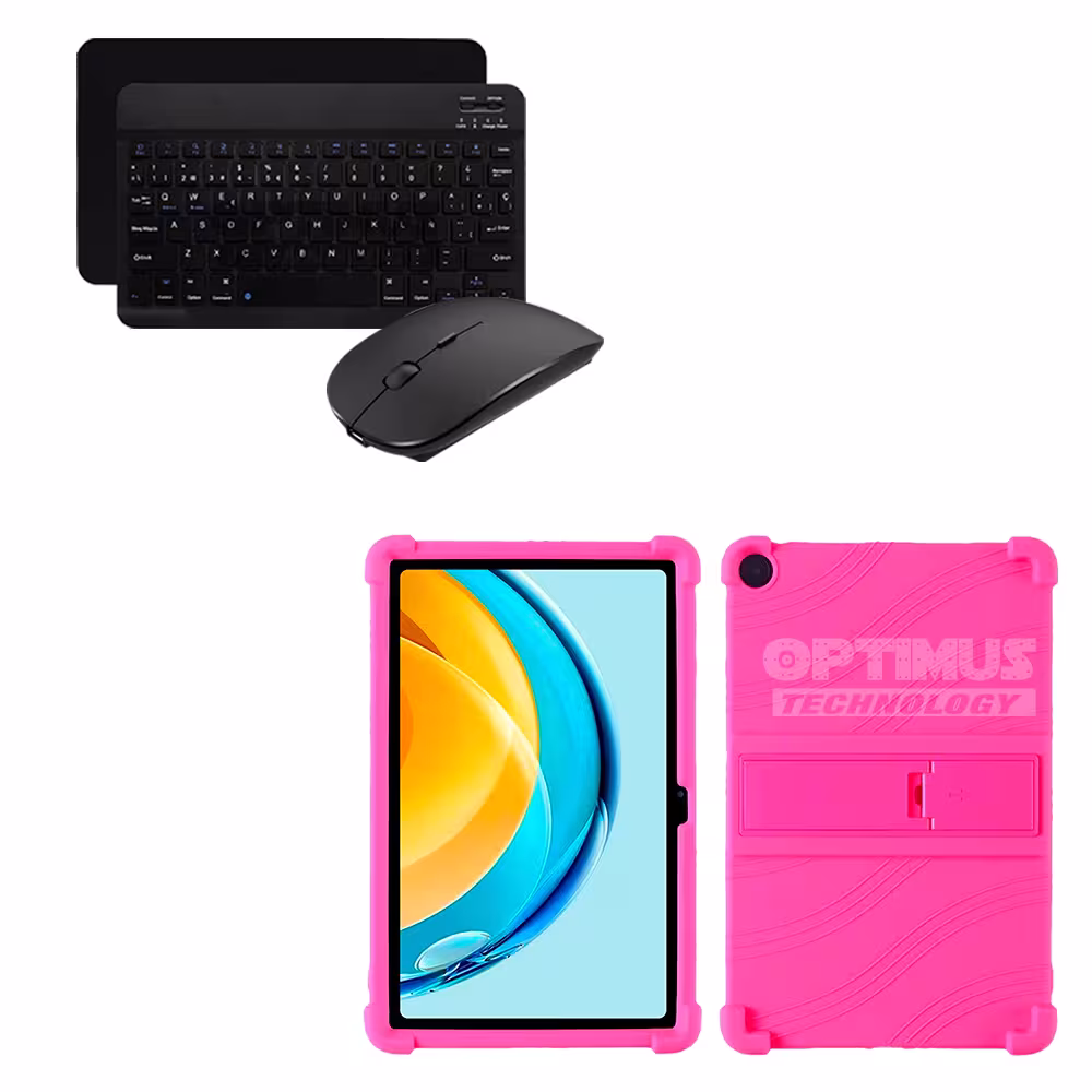 Kit Forro Protector Antigolpes + Teclado y Mouse Bluetooth para Tablet Lenovo Tab M10 Plus 3era Gen 10.6 2022 TB-125FU