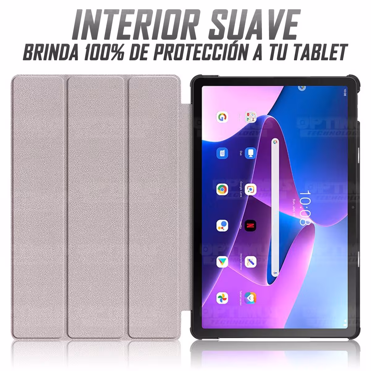 Kit Vidrio templado + Case Protector + Teclado Touchpad Bluetooth Tablet Lenovo Tab M10 Plus 3era Gen 10.6 2022 TB-125FU