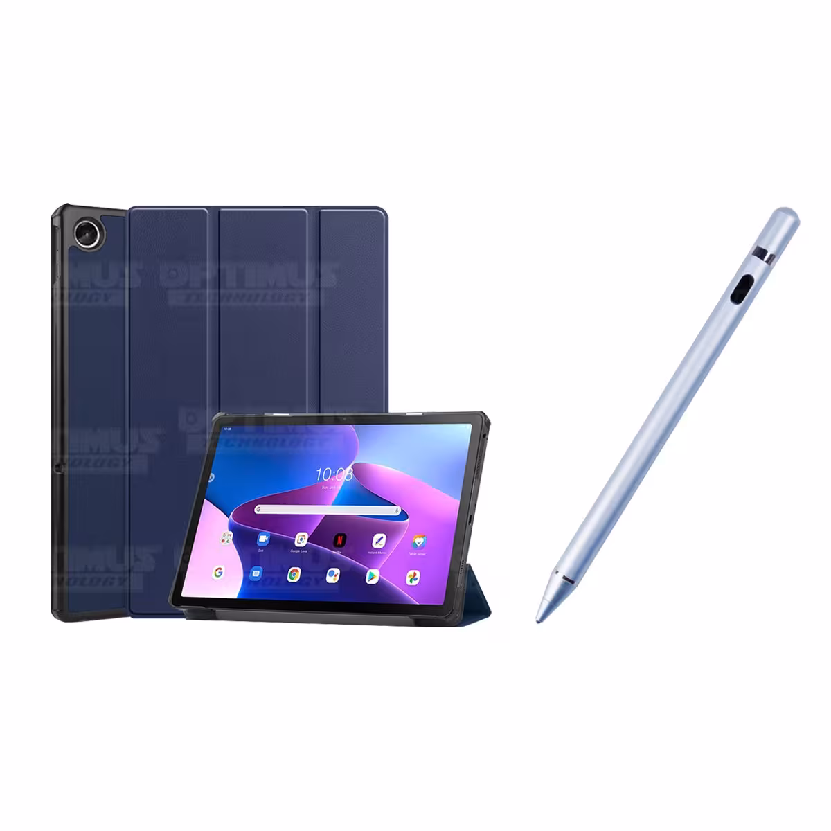 Kit Case Forro Protector + Lápiz Óptico Digital Stylus Pen para Tablet Lenovo Tab M10 Plus 3era Gen 10.6 2022 TB-125FU / TB-128F