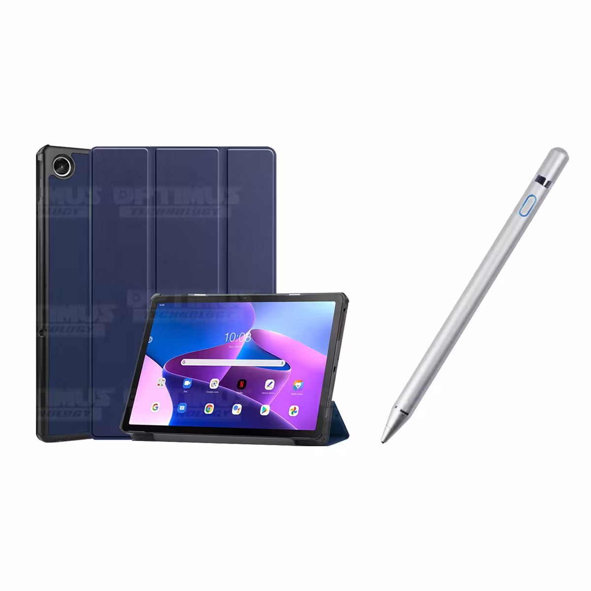 Kit Case Forro Protector + Lápiz Óptico Digital Stylus Pen para Tablet Lenovo Tab M10 Plus 3era Gen 10.6 2022 TB-125FU / TB-128F