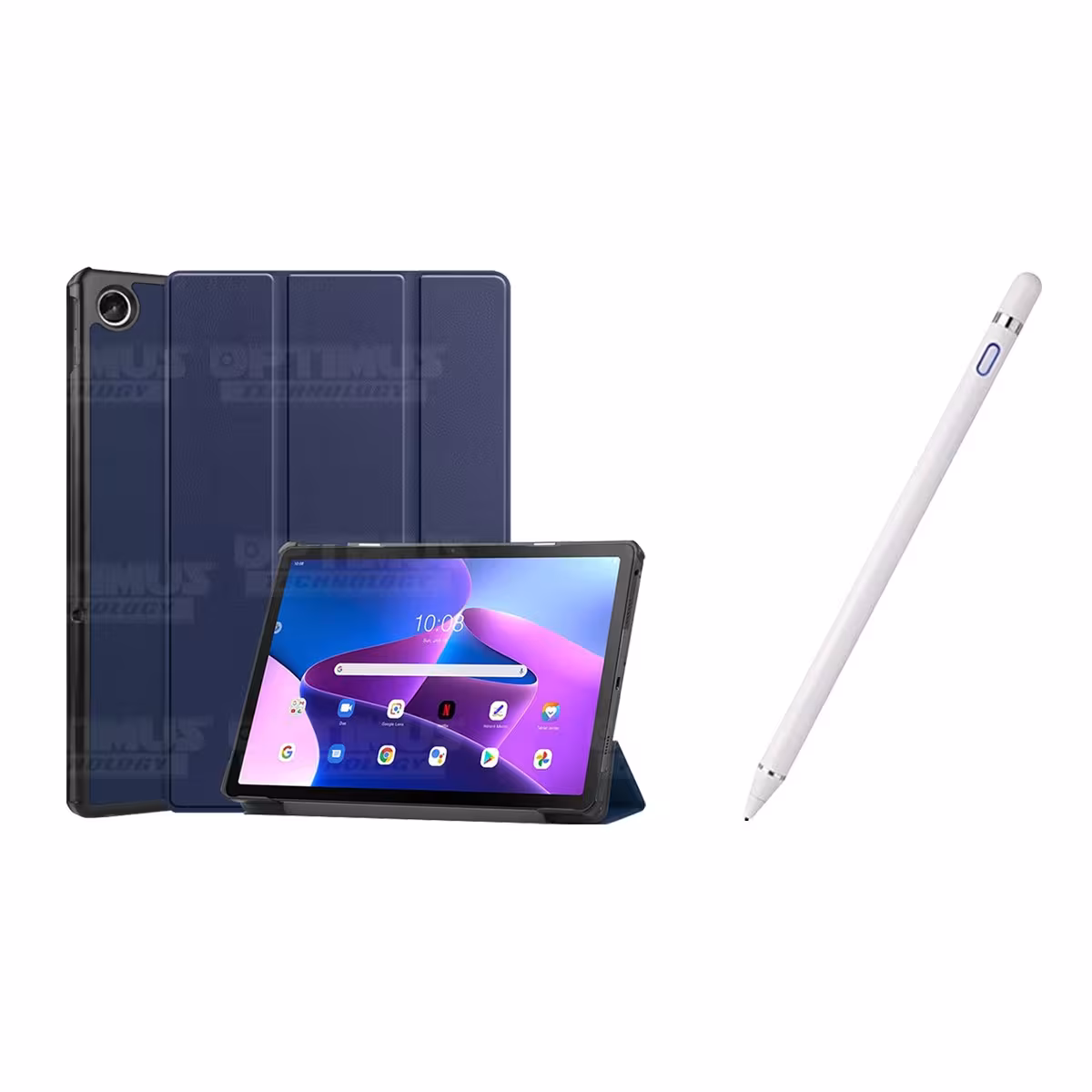Kit Case Forro Protector + Lápiz Óptico Digital Stylus Pen para Tablet Lenovo Tab M10 Plus 3era Gen 10.6 2022 TB-125FU / TB-128F